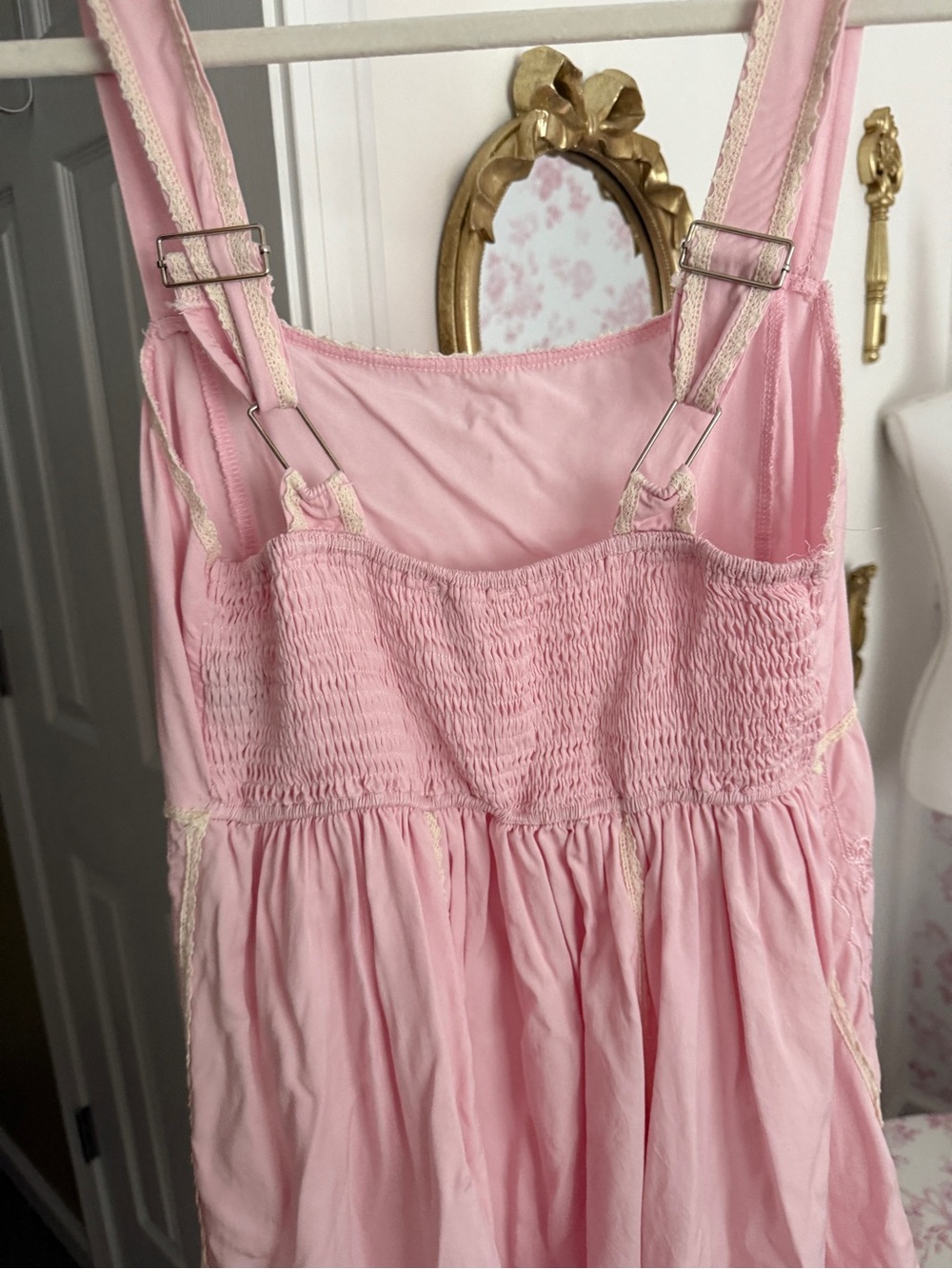 Pink Ruffle Mini Dress - Picture 4 of 5